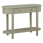 MAYEERTY Console Rétro avec Design Courbé et Finition Lisse pour Entrées Salons Couloirs Turquoise Gris