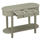 MAYEERTY Console Rétro avec Design Courbé et Finition Lisse pour Entrées Salons Couloirs Turquoise Gris