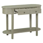MAYEERTY Console Rétro avec Design Courbé et Finition Lisse pour Entrées Salons Couloirs Turquoise Gris
