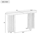 MAYEERTY Console en rotin Étroite avec Rangement pour Salon Couloir Bleu Marine
