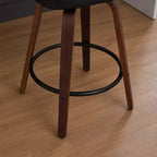 CLIHOME Tabourets de Bar Hauteur Comptoir 3 Pièces - Tabourets de Bar 26" en Rotin avec Dossier en Cannage et Assise Rembourrée