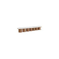 Meridian Furniture,Pavilion Cream Boucle Fabric Bench