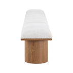 Meridian Furniture, Banc en Tissu Bouclé Crème Pavilion