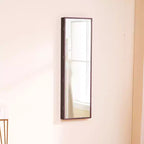 Meuble à bijoux avec miroir VEVOR, armoire à bijoux verrouillable de 119,5 cm de haut avec miroir pleine longueur, miroir à bijoux mural ou à accrocher à la porte, marron