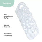 The Peanutshell Lot de 10 séparateurs pour penderie de bébé, gris