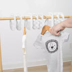 The Peanutshell Lot de 10 séparateurs pour penderie de bébé, gris