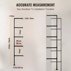 Étagère à tuyaux industriels VEVOR, 5 niveaux 2 pièces, largeur de planche applicable 30 cm, support mural flottant pour étagères en bois rustique, noir