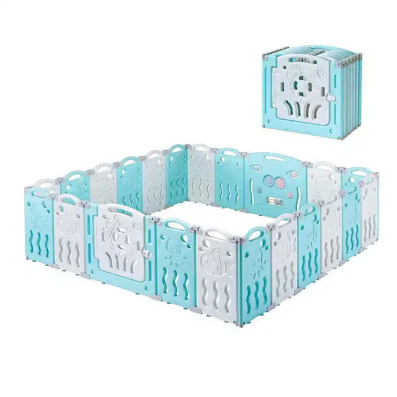 Parc pour bébé AMERLIFE, Parc portable pliable amélioré pour bébé avec panneau de jeu et portillon de sécurité