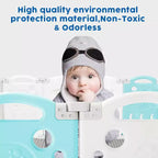 Parc pour bébé AMERLIFE, Parc portable pliable amélioré pour bébé avec panneau de jeu et portillon de sécurité