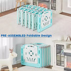 Parc pour bébé AMERLIFE, Parc portable pliable amélioré pour bébé avec panneau de jeu et portillon de sécurité
