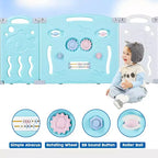 Parc pour bébé AMERLIFE, Parc portable pliable amélioré pour bébé avec panneau de jeu et portillon de sécurité