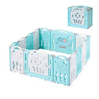 Parc pour bébé AMERLIFE, Parc portable pliable amélioré pour bébé avec panneau de jeu et portillon de sécurité