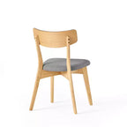 GDFStudio Megann Ensemble de salle à manger 5 pièces en tissu et bois, style moderne milieu de siècle