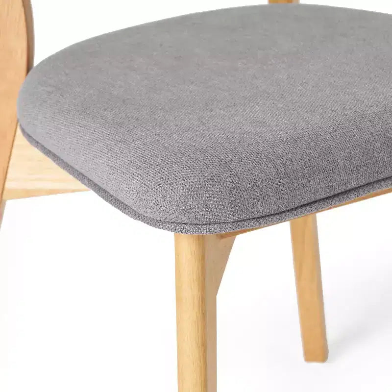 GDFStudio Megann Ensemble de salle à manger 5 pièces en tissu et bois, style moderne milieu de siècle