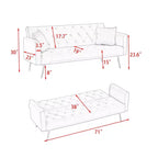 MAYEERTY Causeuse Canapé en Velours Vintage Confortable pour Salon Chambre Noir