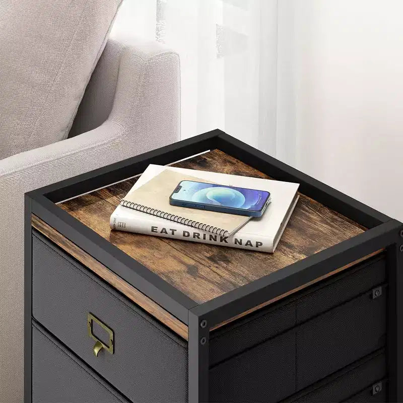 Meuble de classement à tiroirs, classeur mobile, support d'imprimante roulant pour format A4 ou lettre, classeur vertical en tissu avec roulettes, sous l'armoire de rangement