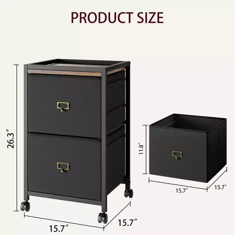 Meuble de classement à tiroirs, classeur mobile, support d'imprimante roulant pour format A4 ou lettre, classeur vertical en tissu avec roulettes, sous l'armoire de rangement