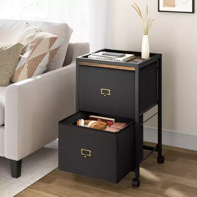Meuble de classement à tiroirs, classeur mobile, support d'imprimante roulant pour format A4 ou lettre, classeur vertical en tissu avec roulettes, sous l'armoire de rangement