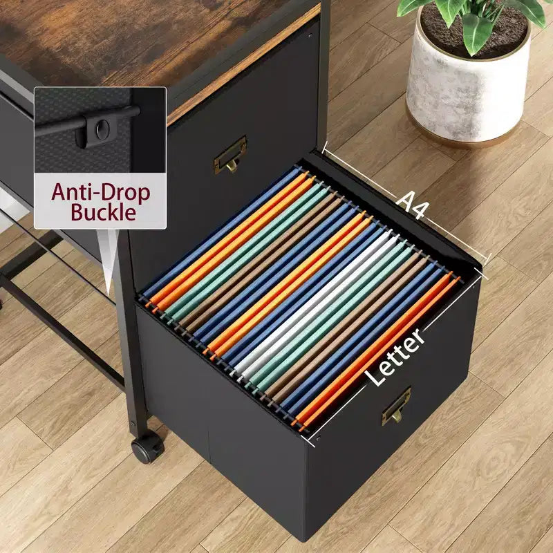 Meuble de classement à tiroirs, classeur mobile, support d'imprimante roulant pour format A4 ou lettre, classeur vertical en tissu avec roulettes, sous l'armoire de rangement