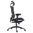 Chaise de bureau pivotante à roulettes HomeRoots noire réglable en hauteur