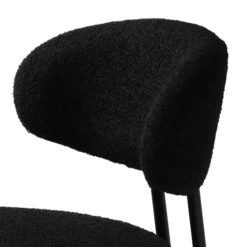 WestinTrends Alexandria Tabourets de bar à hauteur de comptoir modernes en tissu imitation fourrure de mouton avec dossier (lot de 2)
