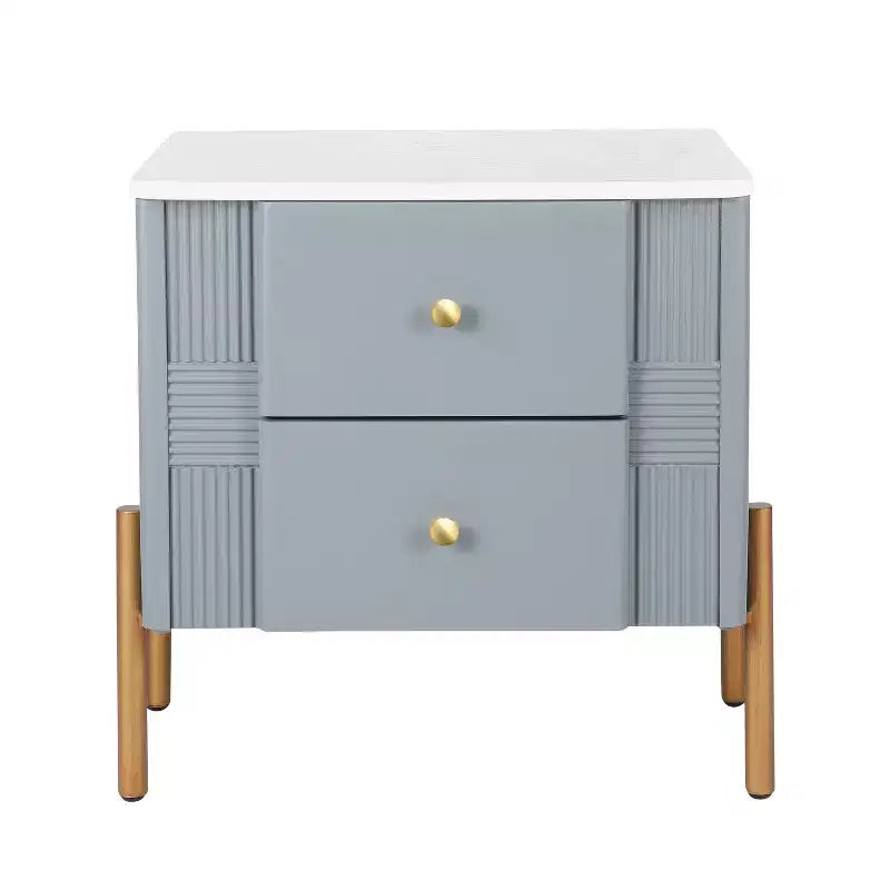 Christopher Knight Home Eilidh Table de chevet moderne en bois et métal avec 2 tiroirs