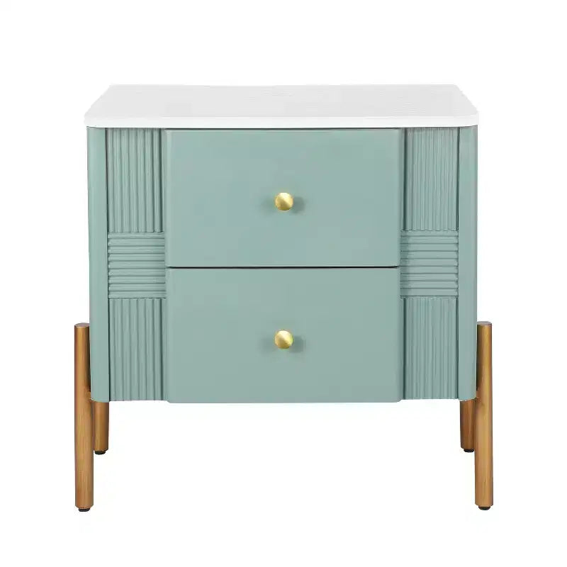 Christopher Knight Home Eilidh Table de chevet moderne en bois et métal avec 2 tiroirs