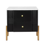 Christopher Knight Home Eilidh Table de chevet moderne en bois et métal avec 2 tiroirs