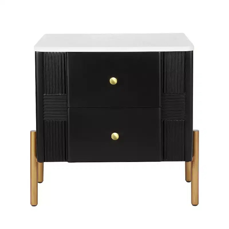 Christopher Knight Home Eilidh Table de chevet moderne en bois et métal avec 2 tiroirs