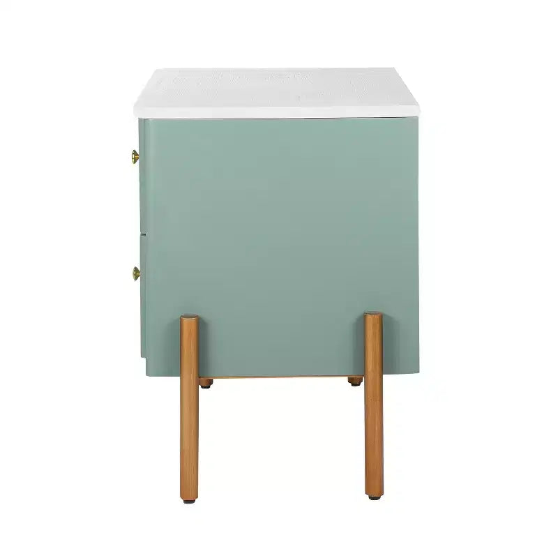 Christopher Knight Home Eilidh Table de chevet moderne en bois et métal avec 2 tiroirs