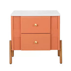 Christopher Knight Home Eilidh Table de chevet moderne en bois et métal avec 2 tiroirs