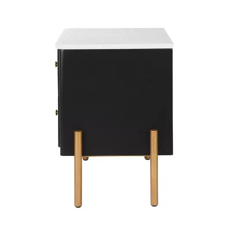 Christopher Knight Home Eilidh Table de chevet moderne en bois et métal avec 2 tiroirs