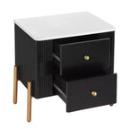 Christopher Knight Home Eilidh Table de chevet moderne en bois et métal avec 2 tiroirs