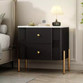 Christopher Knight Home Eilidh Modern Wood and Metal Nightstand with 2 Drawers