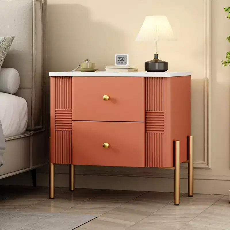 Christopher Knight Home Eilidh Table de chevet moderne en bois et métal avec 2 tiroirs