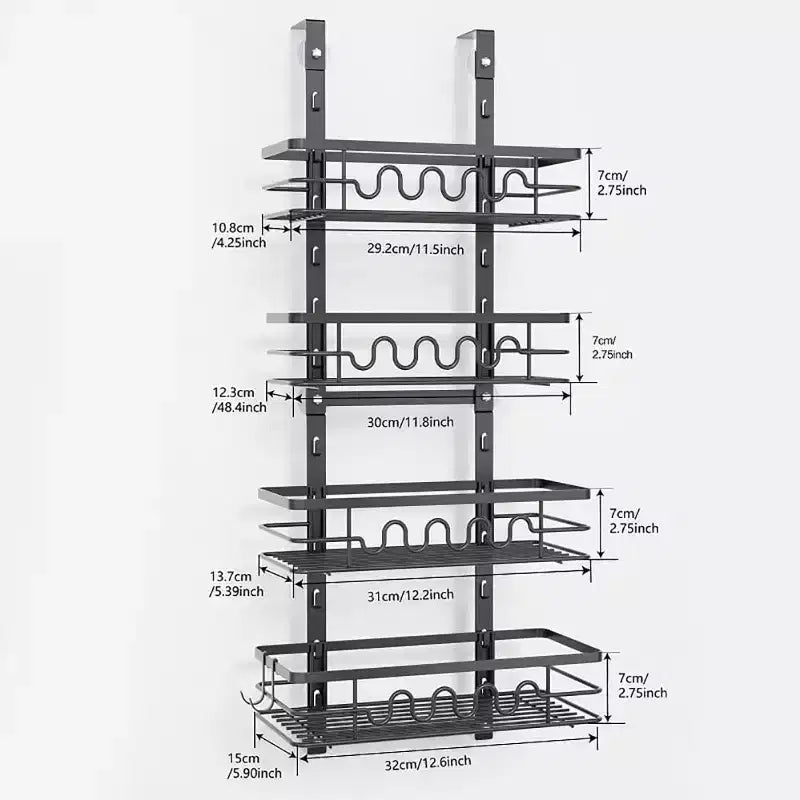 Organisateur de garde-manger à suspendre, rangement et organisation de garde-manger, étagères à épices faciles à installer pour garde-manger, cuisine, salle de bain et porte d'armoire
