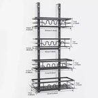 Organisateur de garde-manger à suspendre, rangement et organisation de garde-manger, étagères à épices faciles à installer pour garde-manger, cuisine, salle de bain et porte d'armoire