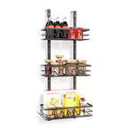 Organisateur de garde-manger à suspendre, rangement et organisation de garde-manger, étagères à épices faciles à installer pour garde-manger, cuisine, salle de bain et porte d'armoire