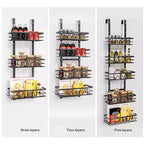 Organisateur de garde-manger à suspendre, rangement et organisation de garde-manger, étagères à épices faciles à installer pour garde-manger, cuisine, salle de bain et porte d'armoire