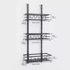 Organisateur de garde-manger à suspendre, rangement et organisation de garde-manger, étagères à épices faciles à installer pour garde-manger, cuisine, salle de bain et porte d'armoire