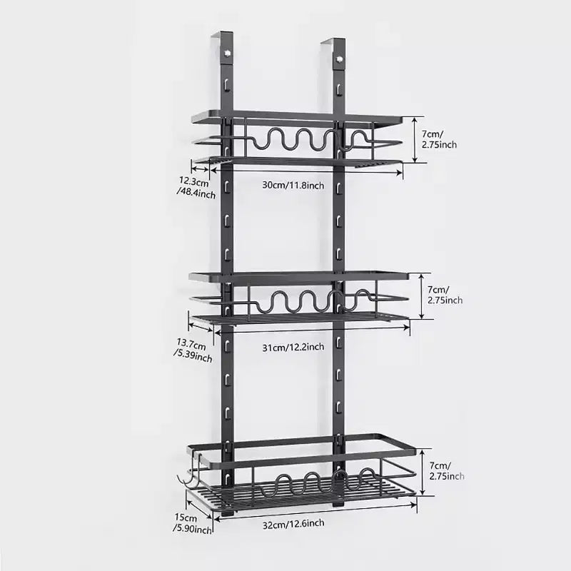 Organisateur de garde-manger à suspendre, rangement et organisation de garde-manger, étagères à épices faciles à installer pour garde-manger, cuisine, salle de bain et porte d'armoire