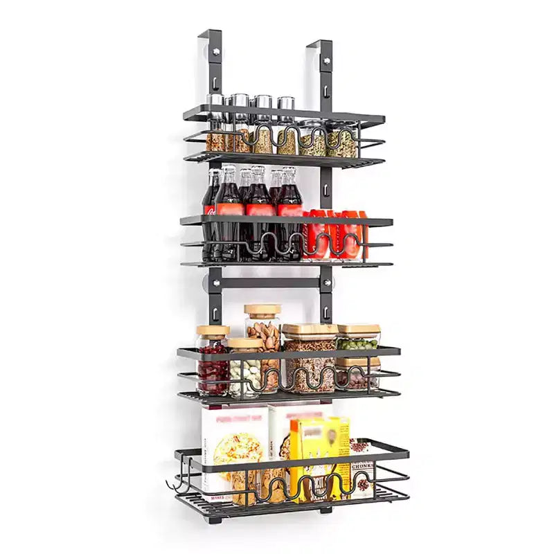 Organisateur de garde-manger à suspendre, rangement et organisation de garde-manger, étagères à épices faciles à installer pour garde-manger, cuisine, salle de bain et porte d'armoire