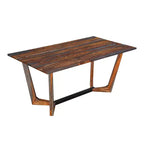 Table à manger rectangulaire Royal Hampton de 170 cm en bois de Sesham avec piètement tréteau en métal noir