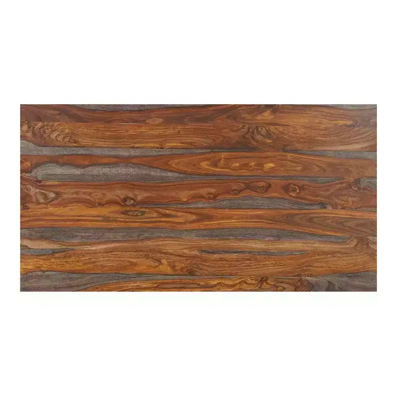 Table à manger rectangulaire Royal Hampton de 170 cm en bois de Sesham avec piètement tréteau en métal noir