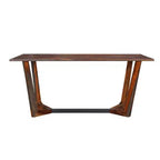 Table à manger rectangulaire Royal Hampton de 170 cm en bois de Sesham avec piètement tréteau en métal noir