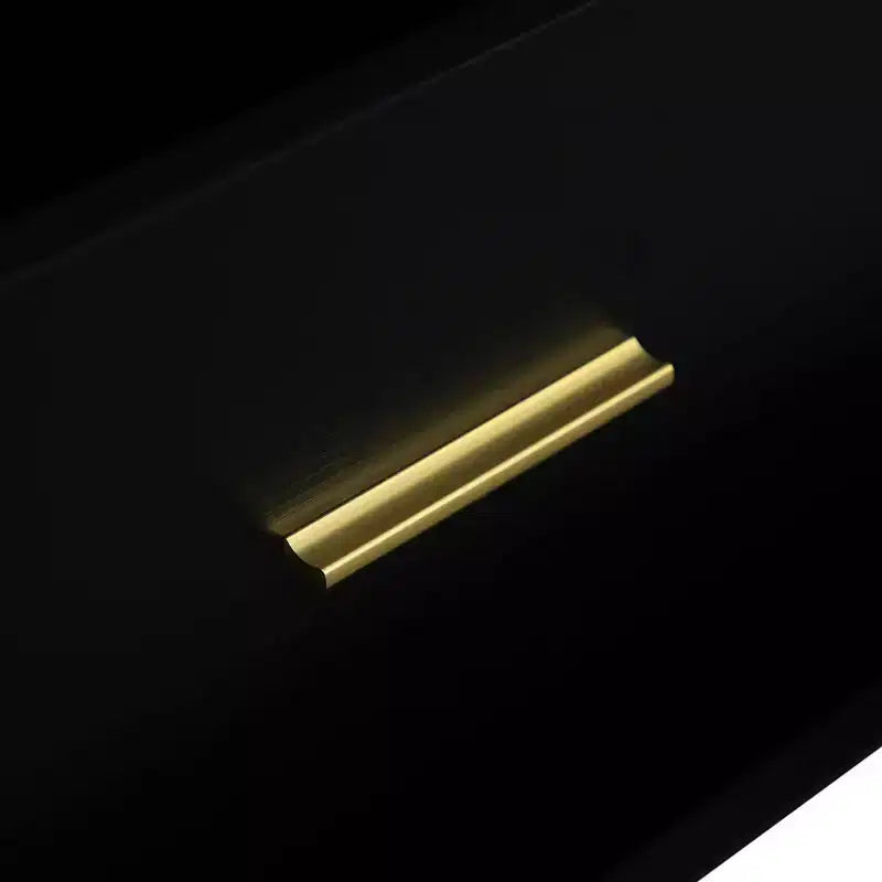 Commode de chambre à 6/9 tiroirs, commode large avec poignées dorées - ModernLuxe