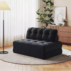 Folding Sofa Bed, Futon Sofa Bed, Floor Folding Couch for Living Room, Convertible Sleeper Chair with Pillow Foldable Mattress Back Support
