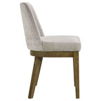 Coaster, Castlewood Chaise de salle à manger capitonnée Chêne brun (Lot de 2)