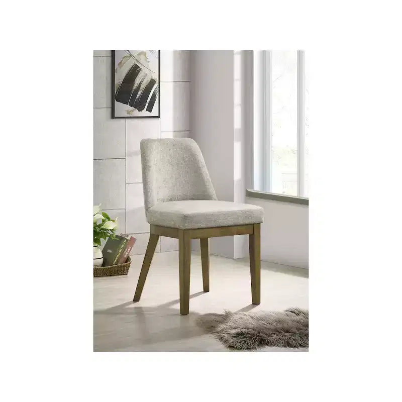 Coaster, Castlewood Chaise de salle à manger capitonnée Chêne brun (Lot de 2)