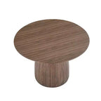 Table à manger ronde en bois Okak - Table de cuisine moderne avec plateau circulaire pour salle à manger, restaurant